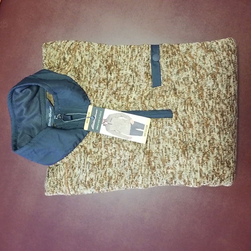 1/4 zip fleece pullover sweater